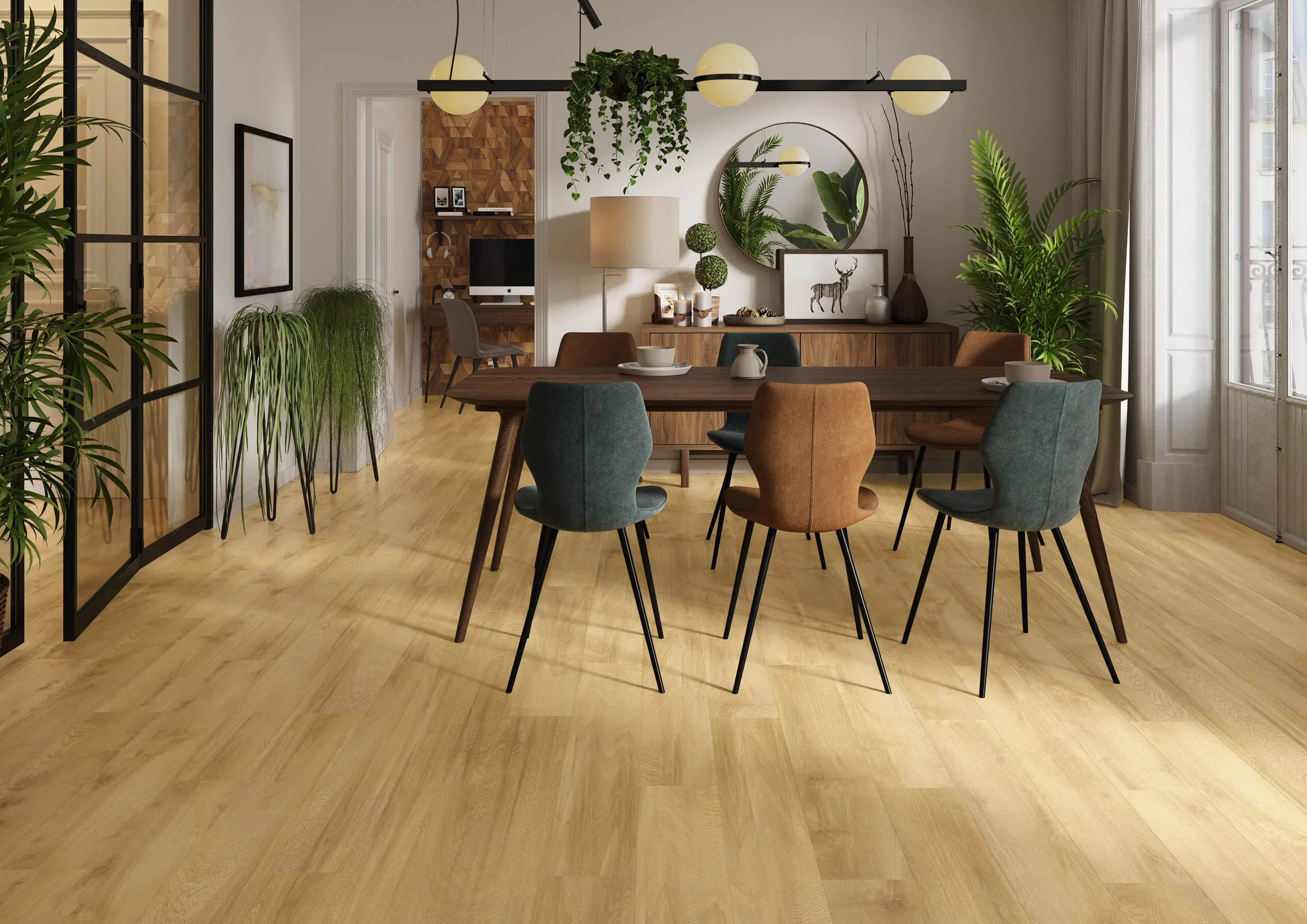 Quick-Step – podłogi winylowe i laminowane w aranżacji salonu