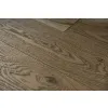 Dąb Gris Line (Fertig Deska) Olejowosk, Szczotkowanie, Fazowanie V4 Wymiary: 1290-700x140x14,5/3,0(+/-0,5) mm
