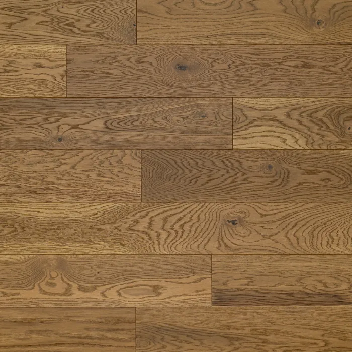 Dąb Złota Jesień (Fertig Deska) Olejowosk, Szczotkowanie, Fazowanie V4 Wymiary: 990-490x90x10,5/2,5(+/-0,5) mm