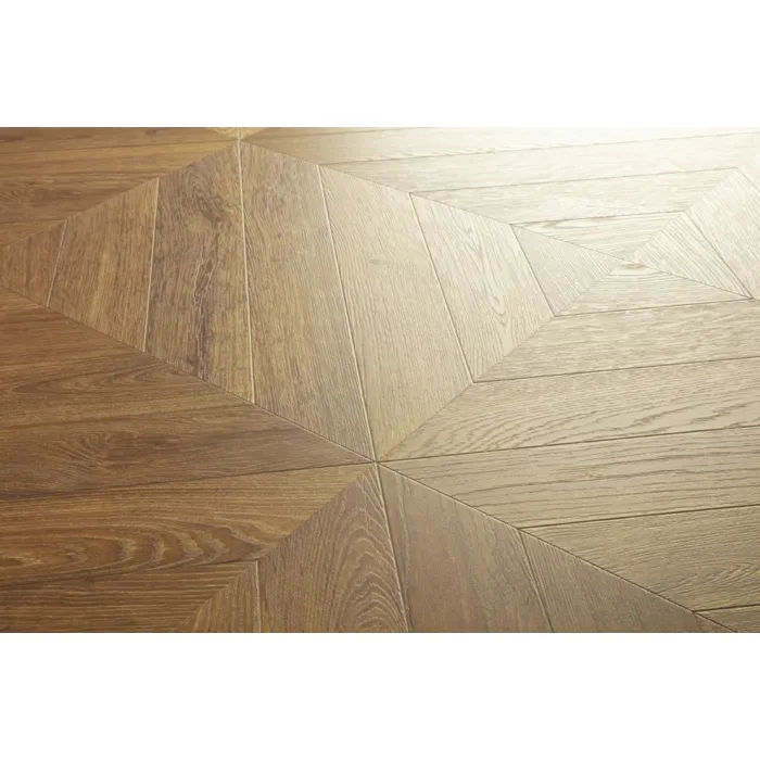 Panel laminowany Quick Step Impressive Patterns dąb chevron brązowy IPA4162