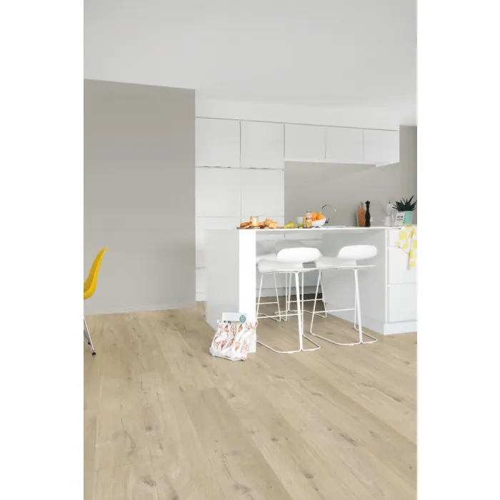 Panel winylowy Quick Step klejony Pulse Glue Plus dąb bawełniany beżowy PUGP40103