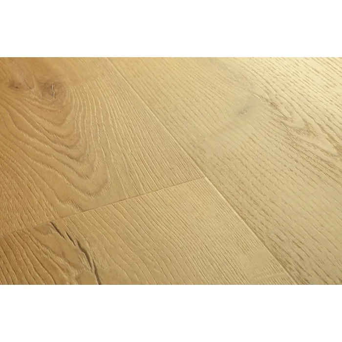 Panel winylowy Quick Step ze zintegrowanym podkładem Alpha Bloom dąb szczotkowany miodowy AVMPU40318