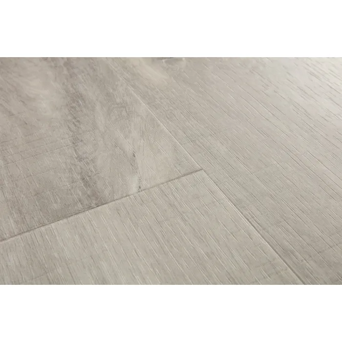 Panel winylowy Quick Step Alpha Blos Base dąb Canyon szary ze śladami cięcia piłą AVSPT40030