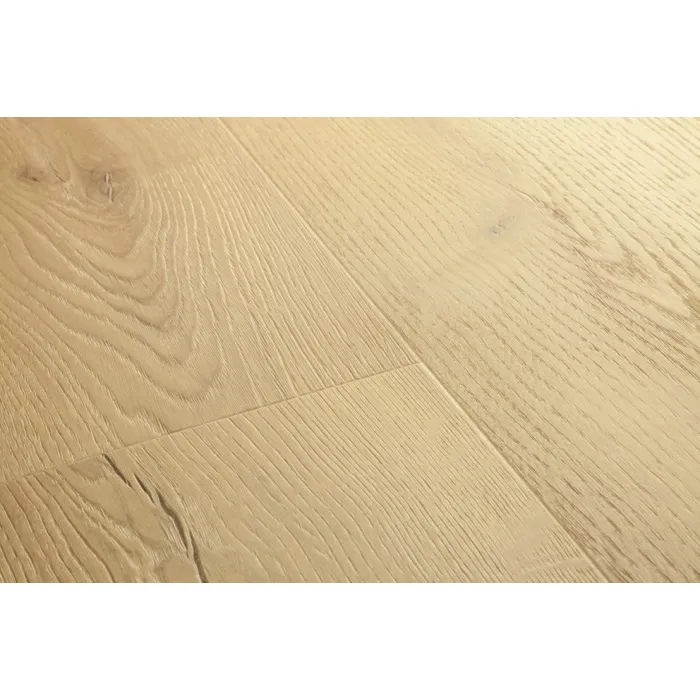 Panel winylowy Quick Step ze zintegrowanym podkładem Alpha Bloom dąb szczotkowany beżowy AVMPU40319