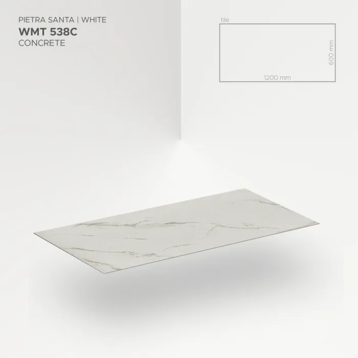 Modee Płyty Mineralne SPC Pietra Santa White 538C 1200x600mm