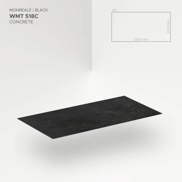 Modee Płyty Mineralne SPC Monreale Black 518C 1200x600mm