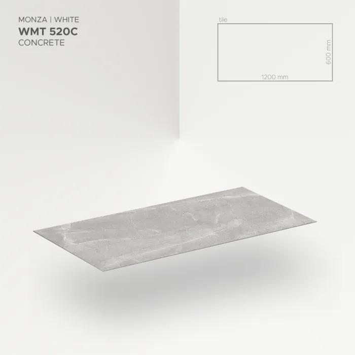 Modee Płyty Mineralne SPC Monza White 520C 1200x600mm