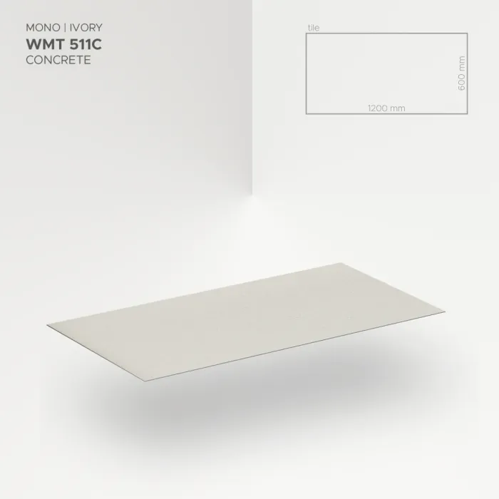 Modee Płyty Mineralne SPC Mono Ivory 511C 1200x600mm